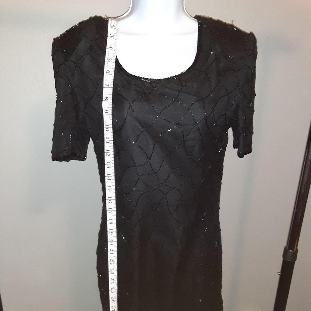 Beautiful beaded black dress NWT